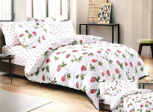 Satino medvilnės patalynės komplektas "Rozmari"